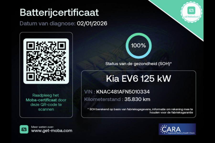 Kia Ev6 GT-Line 77.4 kWh (PANORAMADAK, STOELVERWARMING/KOELING, STUURVERWARMING, CAMERA, ELEKTR STOELEN, SFEERVERLICHTING)