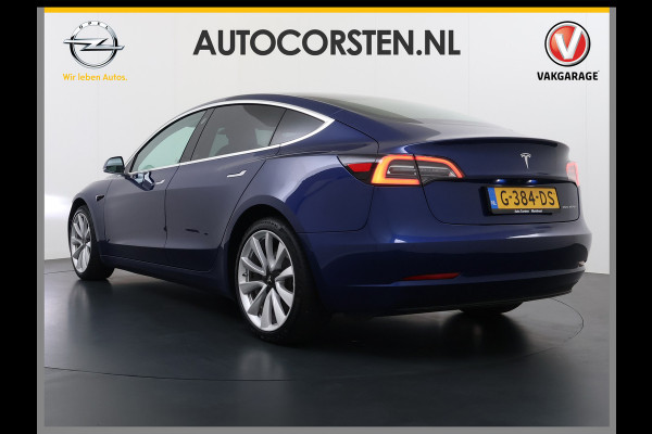 Tesla Model 3 Long Range AWD 75kWh Lmv 19" AutoPilot Leder Panoramadak Adaptive-Cruise Camera's Elektr.-Stuur+Stoelen+Spiegels+Geheugen+Easy-E Navi LED DAB Voorverwarmen interieur Keyless One-Pedal-Drive 4WD Origineel Nederlandse Auto Fabrieksgarantie op Accu en Motor tot 10-09-2027/192.00km