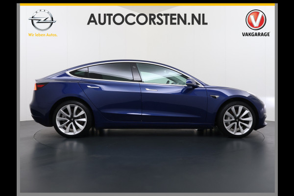 Tesla Model 3 Long Range AWD 75kWh Lmv 19" AutoPilot Leder Panoramadak Adaptive-Cruise Camera's Elektr.-Stuur+Stoelen+Spiegels+Geheugen+Easy-E Navi LED DAB Voorverwarmen interieur Keyless One-Pedal-Drive 4WD Origineel Nederlandse Auto Fabrieksgarantie op Accu en Motor tot 10-09-2027/192.00km