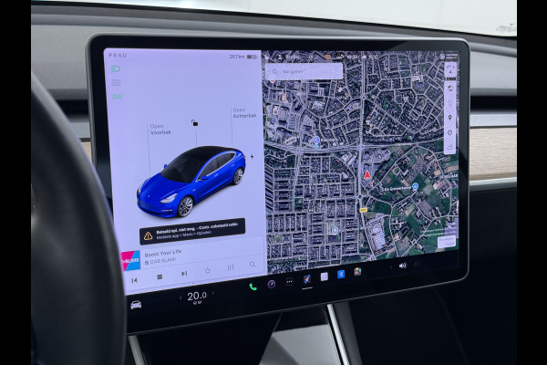 Tesla Model 3 Long Range AWD 75kWh Lmv 19" AutoPilot Leder Panoramadak Adaptive-Cruise Camera's Elektr.-Stuur+Stoelen+Spiegels+Geheugen+Easy-E Navi LED DAB Voorverwarmen interieur Keyless One-Pedal-Drive 4WD Origineel Nederlandse Auto Fabrieksgarantie op Accu en Motor tot 10-09-2027/192.00km
