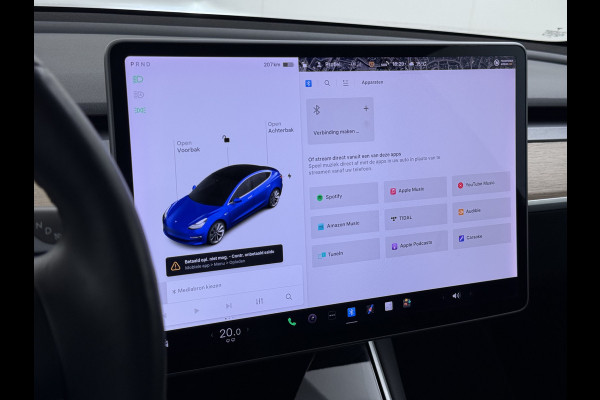 Tesla Model 3 Long Range AWD 75kWh Lmv 19" AutoPilot Leder Panoramadak Adaptive-Cruise Camera's Elektr.-Stuur+Stoelen+Spiegels+Geheugen+Easy-E Navi LED DAB Voorverwarmen interieur Keyless One-Pedal-Drive 4WD Origineel Nederlandse Auto Fabrieksgarantie op Accu en Motor tot 10-09-2027/192.00km