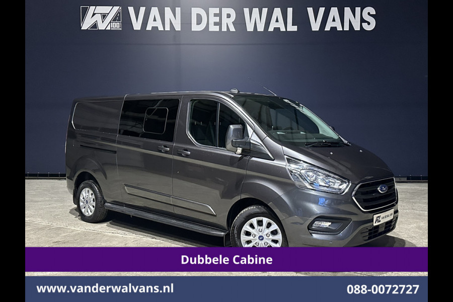 Ford Transit Custom 2.0 TDCI 170pk L2H1 Dubbele Cabine Euro6 Airco | 6-Zits | 2x zijdeur | Apple Carplay | LED | LM Velgen | Cruisecontrol Android Auto, Stoelverwarming, Verwarmde voorruit, Parkeersensoren, Sidebars
