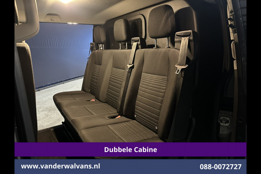 Ford Transit Custom 2.0 TDCI 170pk L2H1 Dubbele Cabine Euro6 Airco | 6-Zits | 2x zijdeur | Apple Carplay | LED | LM Velgen | Cruisecontrol Android Auto, Stoelverwarming, Verwarmde voorruit, Parkeersensoren, Sidebars