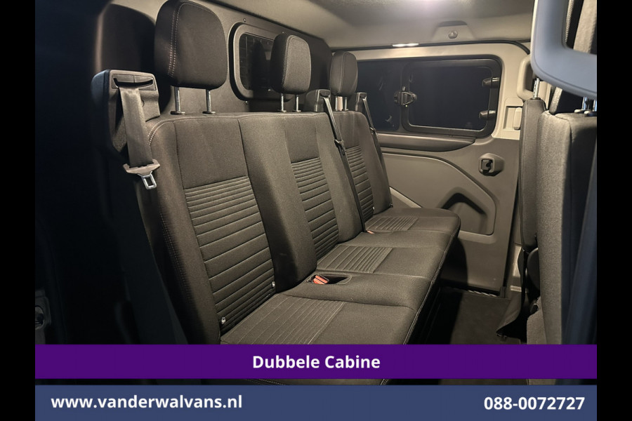 Ford Transit Custom 2.0 TDCI 170pk L2H1 Dubbele Cabine Euro6 Airco | 6-Zits | 2x zijdeur | Apple Carplay | LED | LM Velgen | Cruisecontrol Android Auto, Stoelverwarming, Verwarmde voorruit, Parkeersensoren, Sidebars