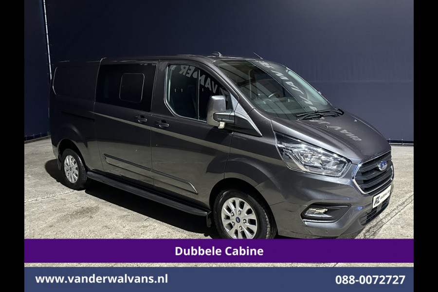 Ford Transit Custom 2.0 TDCI 170pk L2H1 Dubbele Cabine Euro6 Airco | 6-Zits | 2x zijdeur | Apple Carplay | LED | LM Velgen | Cruisecontrol Android Auto, Stoelverwarming, Verwarmde voorruit, Parkeersensoren, Sidebars