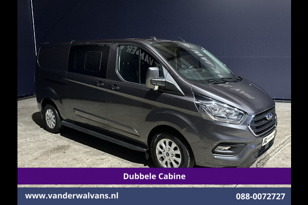 Ford Transit Custom 2.0 TDCI 170pk L2H1 Dubbele Cabine Euro6 Airco | 6-Zits | 2x zijdeur | Apple Carplay | LED | LM Velgen | Cruisecontrol Android Auto, Stoelverwarming, Verwarmde voorruit, Parkeersensoren, Sidebars