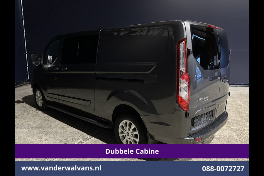 Ford Transit Custom 2.0 TDCI 170pk L2H1 Dubbele Cabine Euro6 Airco | 6-Zits | 2x zijdeur | Apple Carplay | LED | LM Velgen | Cruisecontrol Android Auto, Stoelverwarming, Verwarmde voorruit, Parkeersensoren, Sidebars
