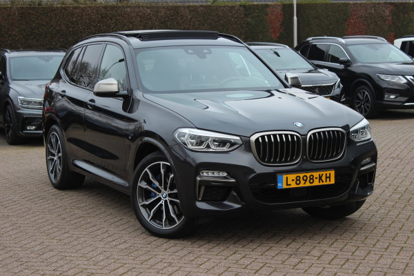 BMW X3 M40i xDrive High Executive / Panoramadak / 360Camera / Head-up / Keyless / 20'' / Harman Kardon / Bruin Leder / Dodehoek / DAB / Stoelverwarming 4x / ACC / CarPlay