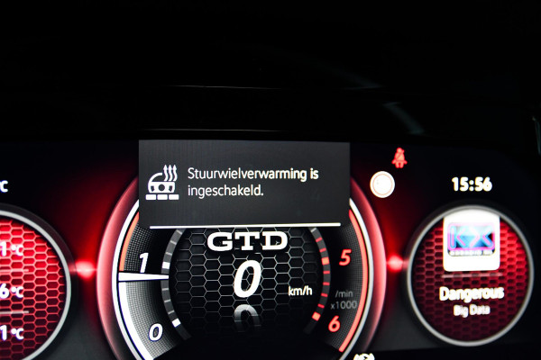 Volkswagen Golf 2.0 GTD. Pano, Leder, Koeling, Memory, HUD, Camera, H/K, Dodeh, ACC, Stuurvw, IQ Light, CarPlay!