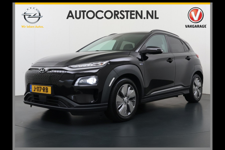Hyundai Kona EV 64kWh 204pk SOH 100% Premium Leer Warmtepomp Head-Up Display Apple Carplay Android Navi Camera Elektr.Stoelen+Leer+Verwarmd+G Pdc Subwoofer Bluetooth Dodehoek detector Privacy Glas Rijstrooksensor 1e Eigenaar Origineel Nederlandse Auto