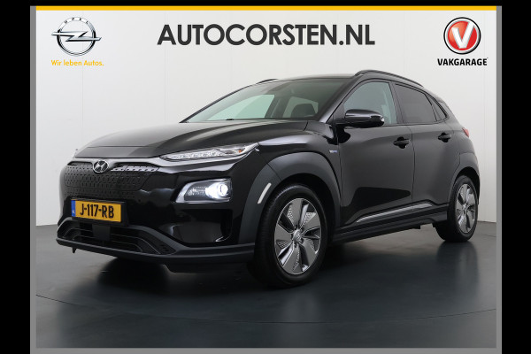 Hyundai Kona EV 64kWh 204pk SOH 100% Premium Leer Warmtepomp Head-Up Display Apple Carplay Android Navi Camera Elektr.Stoelen+Leer+Verwarmd+G Pdc Subwoofer Bluetooth Dodehoek detector Privacy Glas Rijstrooksensor 1e Eigenaar Origineel Nederlandse Auto