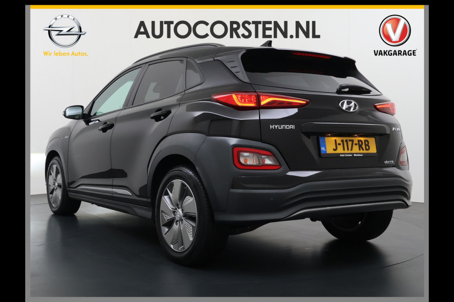 Hyundai Kona EV 64kWh 204pk SOH 100% Premium Leer Warmtepomp Head-Up Display Apple Carplay Android Navi Camera Elektr.Stoelen+Leer+Verwarmd+G Pdc Subwoofer Bluetooth Dodehoek detector Privacy Glas Rijstrooksensor 1e Eigenaar Origineel Nederlandse Auto