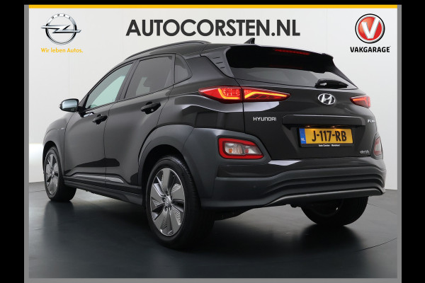 Hyundai Kona EV 64kWh 204pk SOH 100% Premium Leer Warmtepomp Head-Up Display Apple Carplay Android Navi Camera Elektr.Stoelen+Leer+Verwarmd+G Pdc Subwoofer Bluetooth Dodehoek detector Privacy Glas Rijstrooksensor 1e Eigenaar Origineel Nederlandse Auto