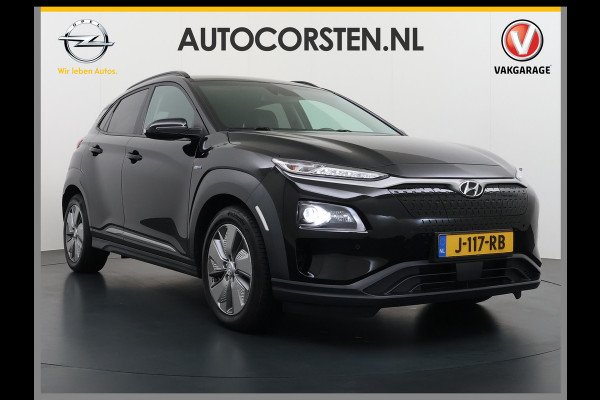 Hyundai Kona EV 64kWh 204pk SOH 100% Premium Leer Warmtepomp Head-Up Display Apple Carplay Android Navi Camera Elektr.Stoelen+Leer+Verwarmd+G Pdc Subwoofer Bluetooth Dodehoek detector Privacy Glas Rijstrooksensor 1e Eigenaar Origineel Nederlandse Auto