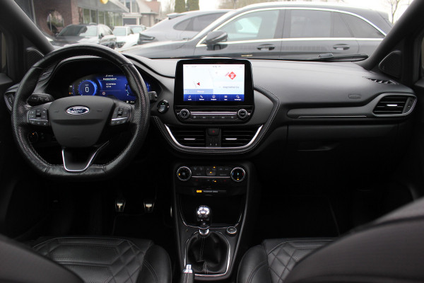 Ford Puma 1.0 EcoBoost Hybrid ST-Line X Vignale 155pk / NL Auto! / Full option! / Trekhaak / Panoramadak / Camera / Leder / CarPlay / B&O / 18'' / Keyless / Stuur+Stoelverwarming / Dodehoek / DAB / Verwarmde voorruit / ACC
