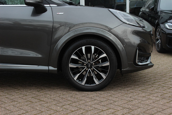 Ford Puma 1.0 EcoBoost Hybrid ST-Line X Vignale 155pk / NL Auto! / Full option! / Trekhaak / Panoramadak / Camera / Leder / CarPlay / B&O / 18'' / Keyless / Stuur+Stoelverwarming / Dodehoek / DAB / Verwarmde voorruit / ACC