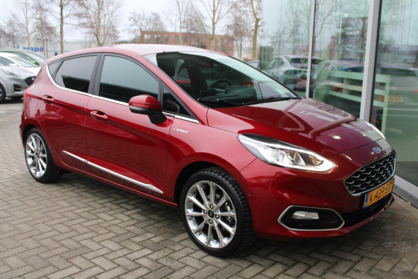 Ford Fiesta 1.0 EcoBoost 125 PK Hybrid Vignale | Trekhaak | Camera | Lederen bekleding | Adaptieve Cruise Control | BLIS | Keyless Entry | Navigatie | Winterpack