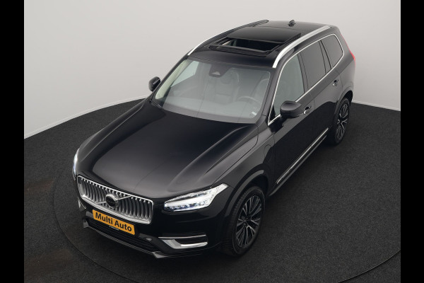 Volvo XC90 T8 Recharge AWD Plus Bright LONG RANGE Plug In Hybrid 7 Persoon 456pk Dealer O.H PHEV | Trekhaak Af Fabriek | Panodak | Adaptive Cruise | Camera | Lederen Sportstoelen Memory & Verwarmd | Pilot Assist | Blis | Keyless | Apple Carplay | Navigatie | Virtual | DAB |