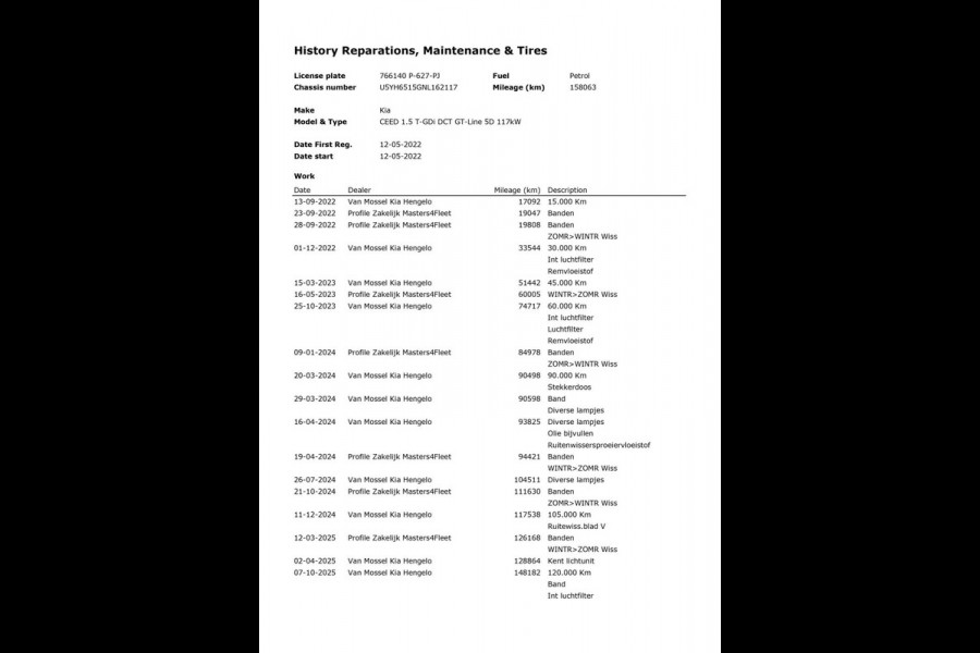 Kia Ceed 1.5 T-GDi GT-Line|160PK|AUTOMAAT|AFN. TREKH|ACC|PANO|CARPLAY+ANDROID|STOEL+STUURVERW|CAMERA|CLIMA+CRUISE|NAV|NAP|NL|1eEIG