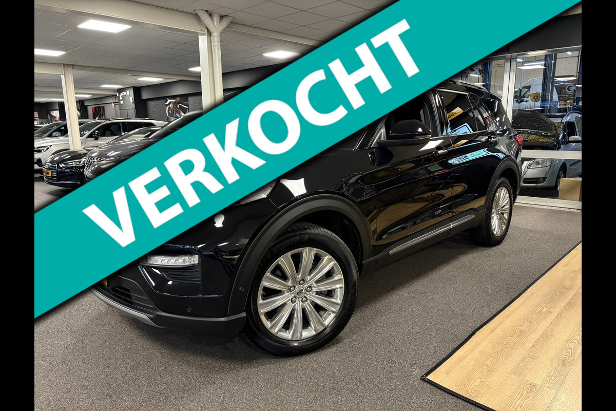 Ford Explorer 3.0 V6 EcoBoost PHEV Platinum 7 persoons / 360 camera / stoel verwarming + koeling / Panorama