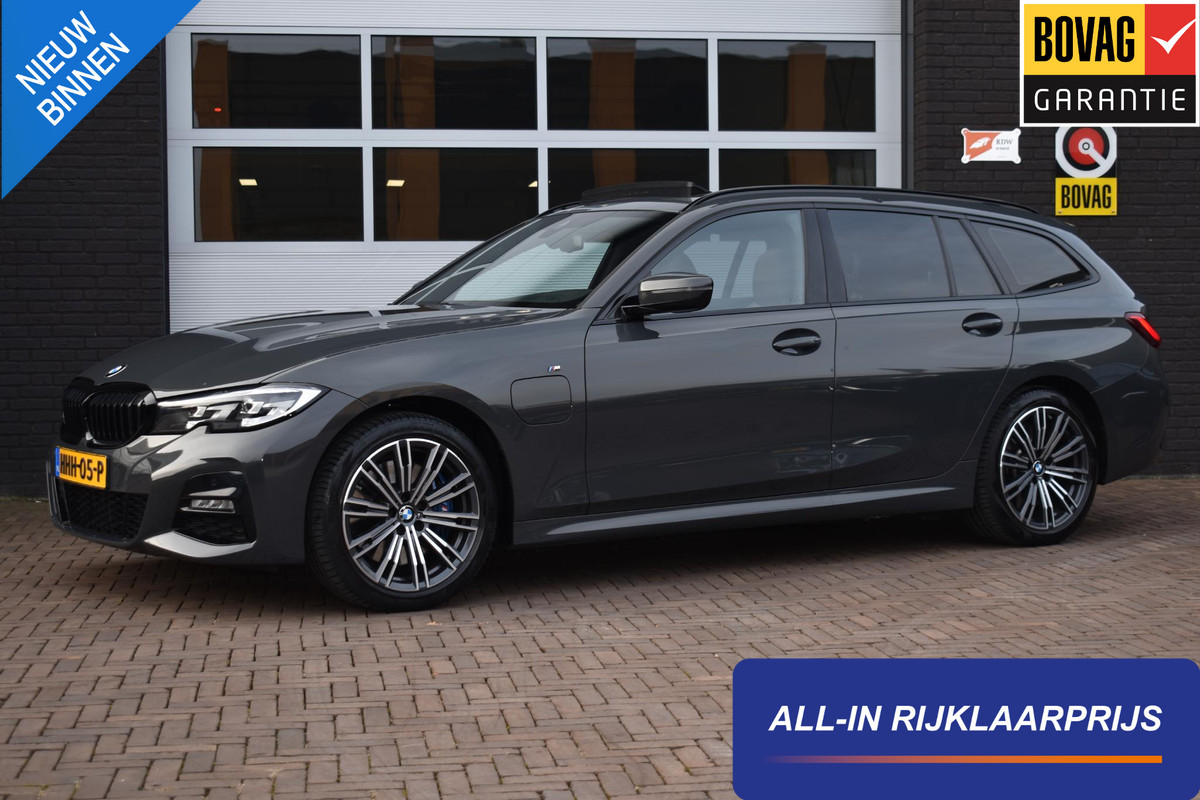 BMW 3 Serie Touring 330e Plugin Hybrid 292PK Aut. M-Sport | Panodak | Dravitgrau Individual | Trekhaak | Leder | Incl. garantie