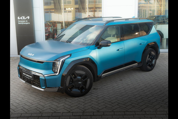 Kia EV9 Launch Edition GT-Line AWD 99.8 kWh | Speciale kleur | 7-Pers. | 21" | Head-Up | Stoel-/Stuurverwarming | Premium Audio | Schuif-/kanteldak | Adapt. Cruise | Matte blauw