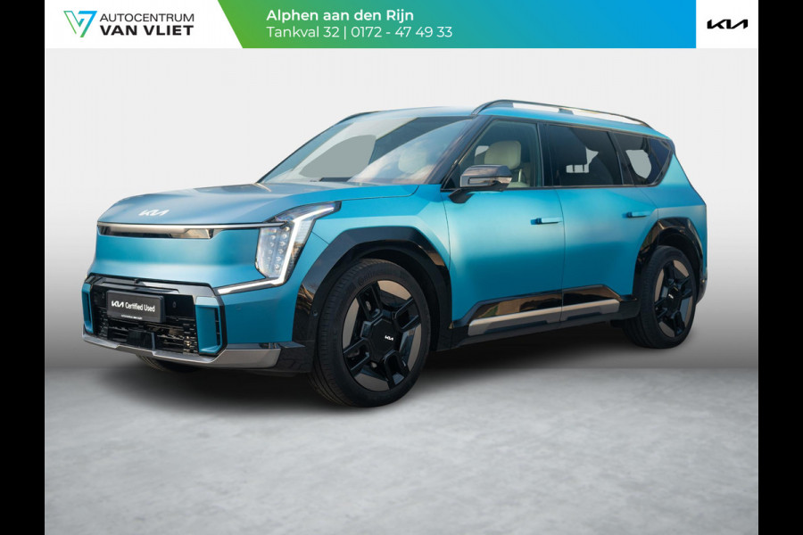Kia EV9 Launch Edition GT-Line AWD 99.8 kWh | Speciale kleur | 7-Pers. | 21" | Head-Up | Stoel-/Stuurverwarming | Premium Audio | Schuif-/kanteldak | Adapt. Cruise | Matte blauw