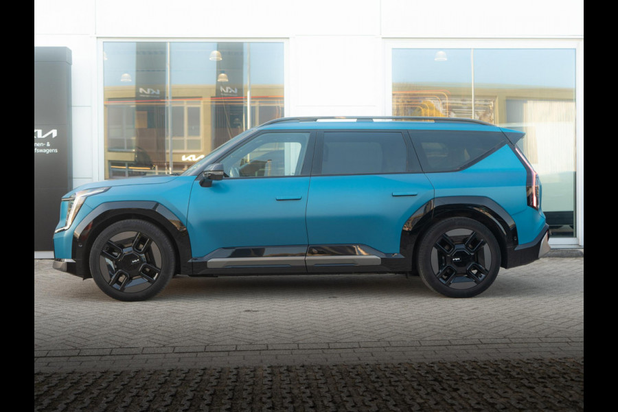 Kia EV9 Launch Edition GT-Line AWD 99.8 kWh | Speciale kleur | 7-Pers. | 21" | Head-Up | Stoel-/Stuurverwarming | Premium Audio | Schuif-/kanteldak | Adapt. Cruise | Matte blauw