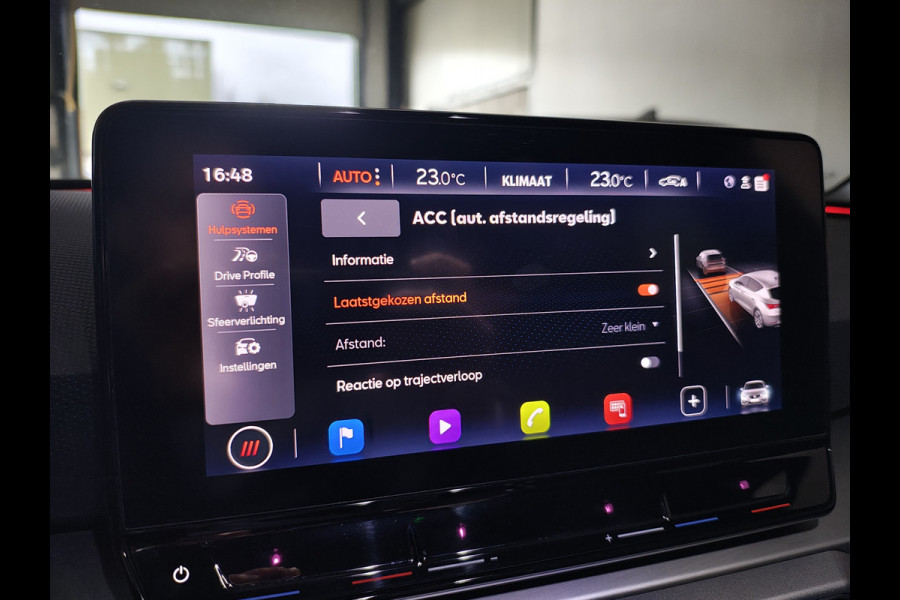 Seat Leon 1.5TSI 150PK FR Launch Edition Trekhaak Panoramadak Park+Side Assist Navi Ecc Adap.Cruise Control Pdc Apple Carplay Android Auto DAB Bleutooth Lmv Airco separaat achter Led Origineel Nederlandse Auto