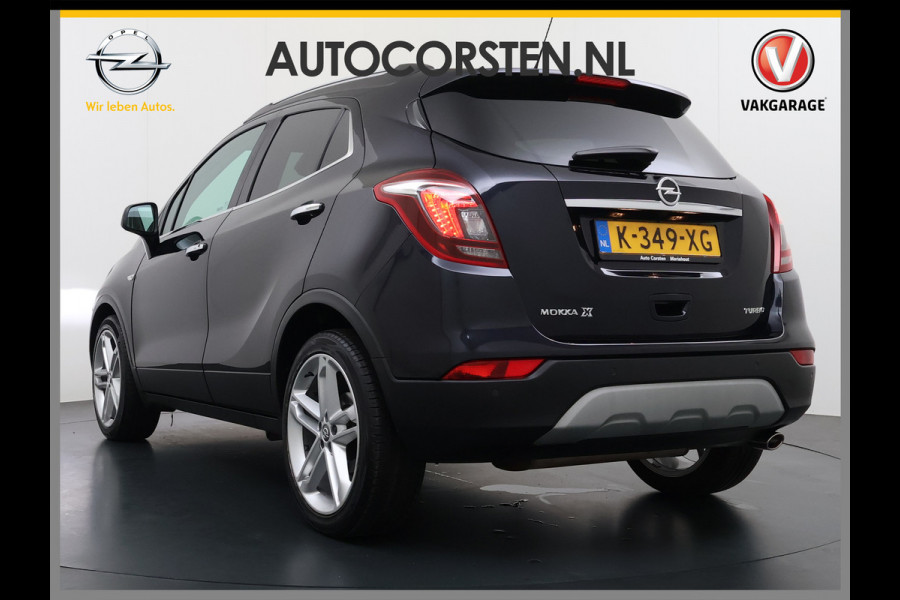 Opel Mokka X 1.4 Turbo 141PK Leder AGR Comfort Stoelen Navi Camera Ecc Cruise Control Schuif-kanteldak Apple Carplay Android Auto Bi-Fuel Onl Stoel+Stuurverwarming Lmv Led Privacy Glas Pdc Zeer luxe en complete Opel Mokka!