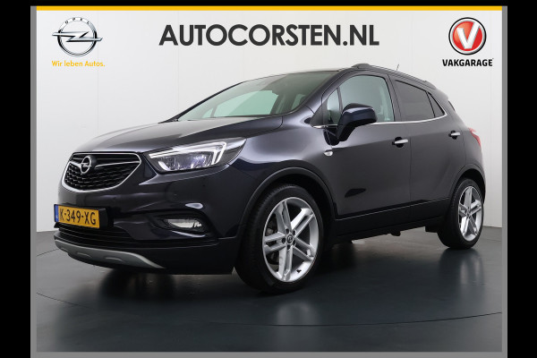 Opel Mokka X 1.4 Turbo 141PK Leder AGR Comfort Stoelen Navi Camera Ecc Cruise Control Schuif-kanteldak Apple Carplay Android Auto Bi-Fuel Onl Stoel+Stuurverwarming Lmv Led Privacy Glas Pdc Zeer luxe en complete Opel Mokka!