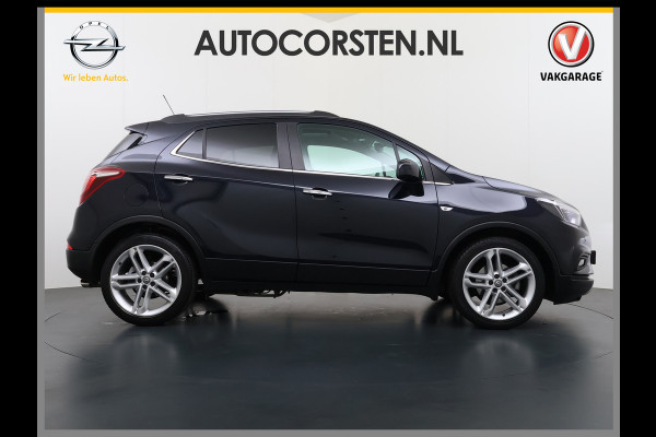 Opel Mokka X 1.4 Turbo 141PK Leder AGR Comfort Stoelen Navi Camera Ecc Cruise Control Schuif-kanteldak Apple Carplay Android Auto Bi-Fuel Onl Stoel+Stuurverwarming Lmv Led Privacy Glas Pdc Zeer luxe en complete Opel Mokka!