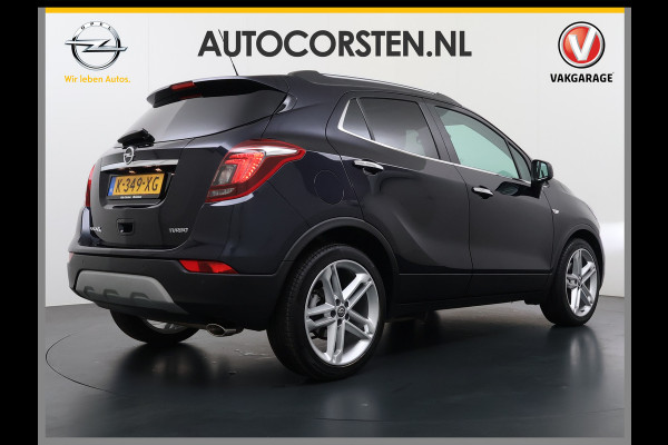 Opel Mokka X 1.4 Turbo 141PK Leder AGR Comfort Stoelen Navi Camera Ecc Cruise Control Schuif-kanteldak Apple Carplay Android Auto Bi-Fuel Onl Stoel+Stuurverwarming Lmv Led Privacy Glas Pdc Zeer luxe en complete Opel Mokka!