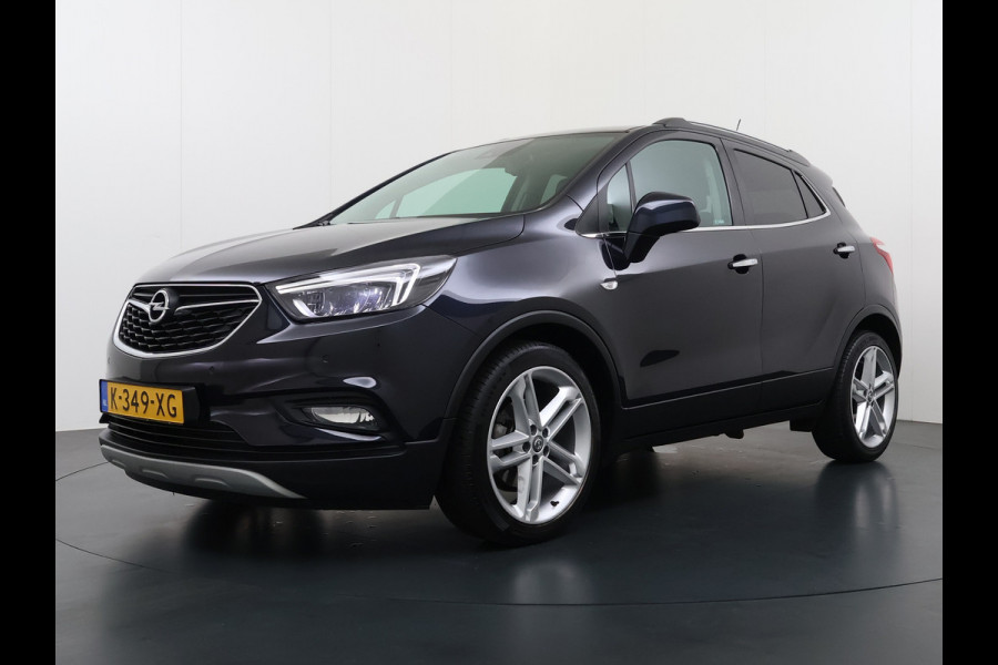 Opel Mokka X 1.4 Turbo 141PK Leder AGR Comfort Stoelen Navi Camera Ecc Cruise Control Schuif-kanteldak Apple Carplay Android Auto Bi-Fuel Onl Stoel+Stuurverwarming Lmv Led Privacy Glas Pdc Zeer luxe en complete Opel Mokka!