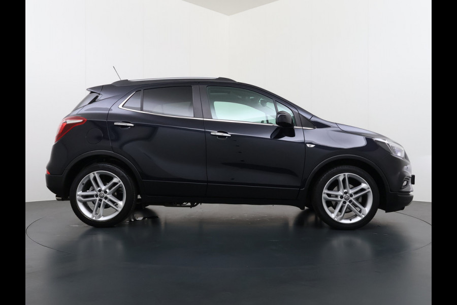 Opel Mokka X 1.4 Turbo 141PK Leder AGR Comfort Stoelen Navi Camera Ecc Cruise Control Schuif-kanteldak Apple Carplay Android Auto Bi-Fuel Onl Stoel+Stuurverwarming Lmv Led Privacy Glas Pdc Zeer luxe en complete Opel Mokka!