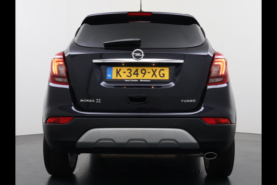Opel Mokka X 1.4 Turbo 141PK Leder AGR Comfort Stoelen Navi Camera Ecc Cruise Control Schuif-kanteldak Apple Carplay Android Auto Bi-Fuel Onl Stoel+Stuurverwarming Lmv Led Privacy Glas Pdc Zeer luxe en complete Opel Mokka!