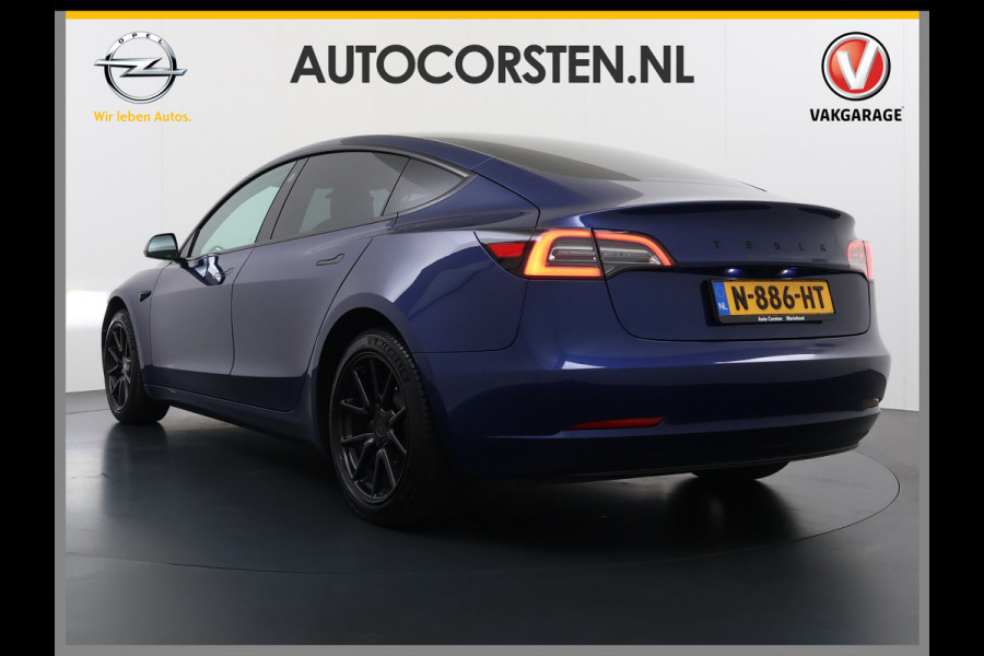 Tesla Model 3 RWD SR plus 325PK SOH 90% LFP Accu Lmv 18" AutoPilot Leder Panoramadak Adaptive-Cruise Camera's Elektr.-Stuur+Stoelen+Spiegels+G Navi LED DAB Voorverwarmen interieur via App Keyless One-Pedal-Drive Fabrieksgarantie op Accu en Motor tot 29-12-2028/160.000km