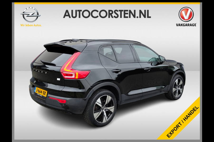 Volvo XC40 Recharge P8 AWD 408pk R-Design SOH 90% Adap.Cruise Navi Ecc Camera Apple Carplay Android Auto Pdc Stoelverwarming Lmv 19" Privacy Glas Google Maps DAB+ Origineel Nederlandse Auto Nieuwprijs  €59.825,- Export - Handel