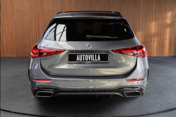 Mercedes-Benz C-Klasse Estate 180 AMG Line Panodak Leer 360° Memory Distronic+ Matrix Laser Navi LED Nightpack PTS Ambient Elekt. achterklep Elektr. trekhaak LM velgen BTW auto!