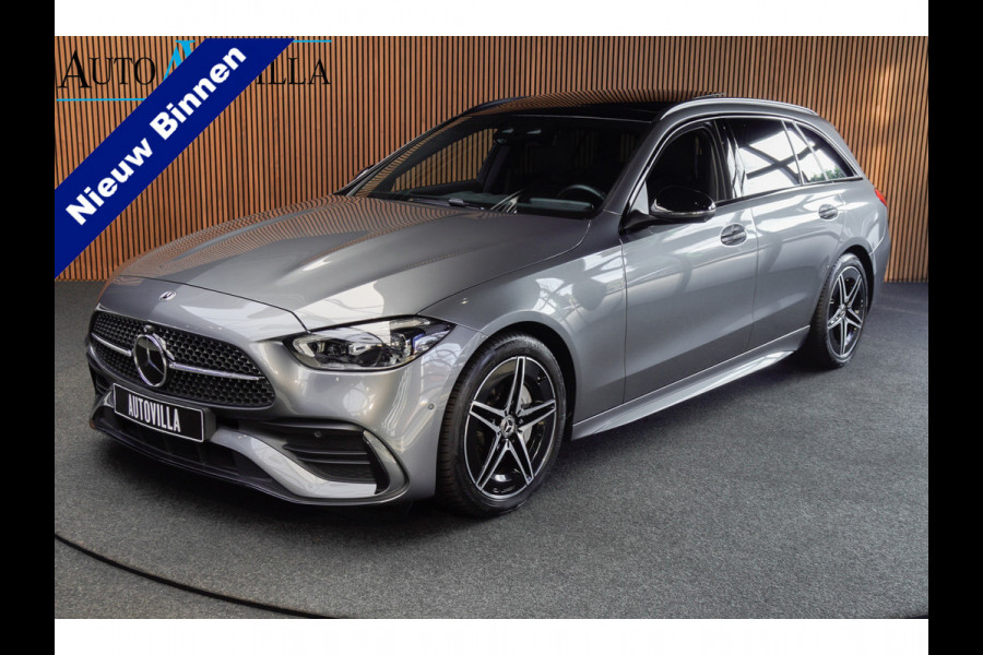 Mercedes-Benz C-Klasse Estate 180 AMG Line Panodak Leer 360° Memory Distronic+ Matrix Laser Navi LED Nightpack PTS Ambient Elekt. achterklep Elektr. trekhaak LM velgen BTW auto!