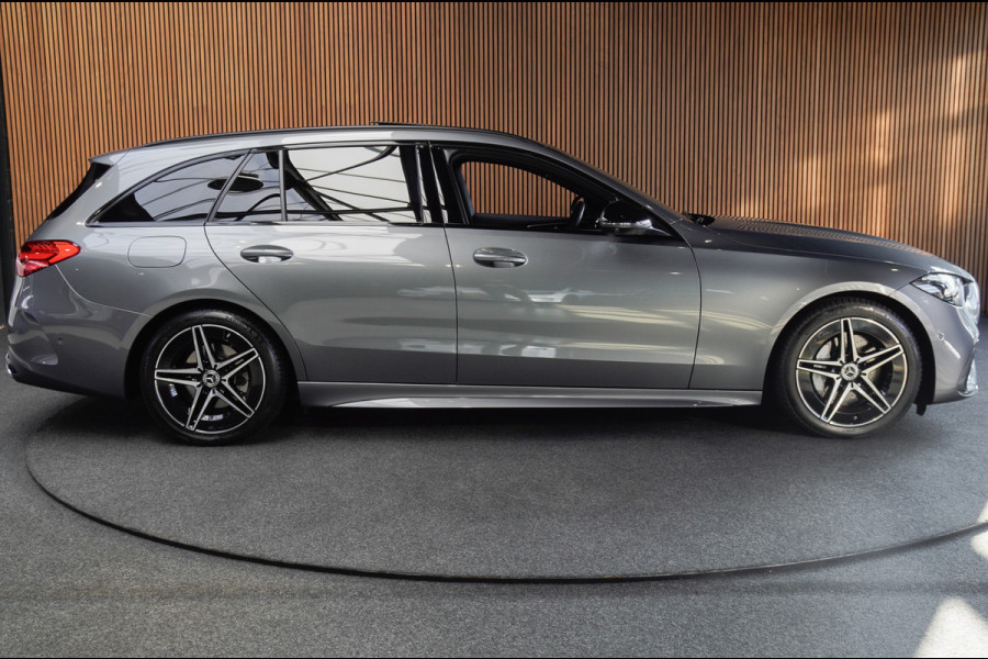 Mercedes-Benz C-Klasse Estate 180 AMG Line Panodak Leer 360° Memory Distronic+ Matrix Laser Navi LED Nightpack PTS Ambient Elekt. achterklep Elektr. trekhaak LM velgen BTW auto!