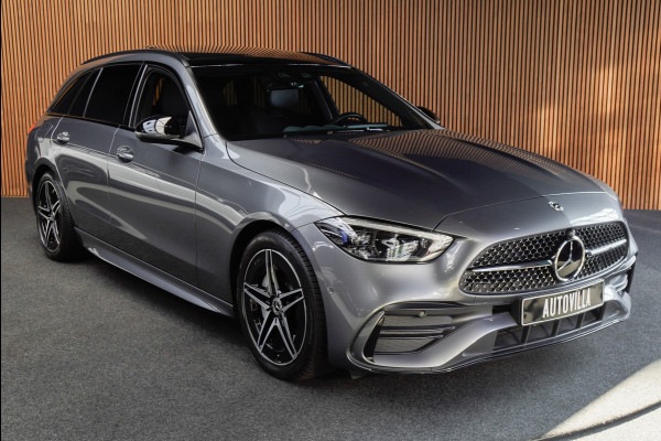 Mercedes-Benz C-Klasse Estate 180 AMG Line Panodak Leer 360° Memory Distronic+ Matrix Laser Navi LED Nightpack PTS Ambient Elekt. achterklep Elektr. trekhaak LM velgen BTW auto!