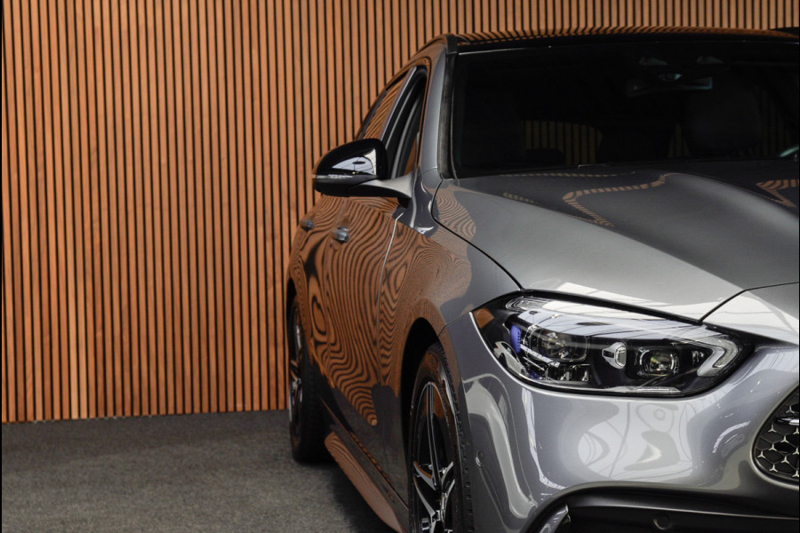 Mercedes-Benz C-Klasse Estate 180 AMG Line Panodak Leer 360° Memory Distronic+ Matrix Laser Navi LED Nightpack PTS Ambient Elekt. achterklep Elektr. trekhaak LM velgen BTW auto!