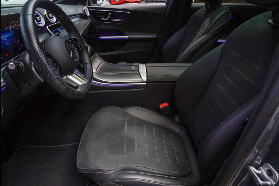 Mercedes-Benz C-Klasse Estate 180 AMG Line Panodak Leer 360° Memory Distronic+ Matrix Laser Navi LED Nightpack PTS Ambient Elekt. achterklep Elektr. trekhaak LM velgen BTW auto!