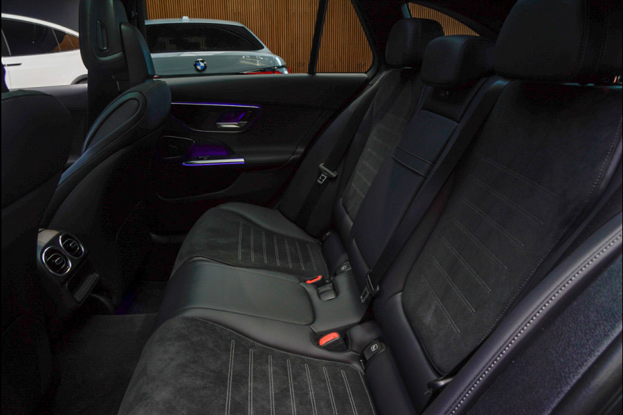 Mercedes-Benz C-Klasse Estate 180 AMG Line Panodak Leer 360° Memory Distronic+ Matrix Laser Navi LED Nightpack PTS Ambient Elekt. achterklep Elektr. trekhaak LM velgen BTW auto!