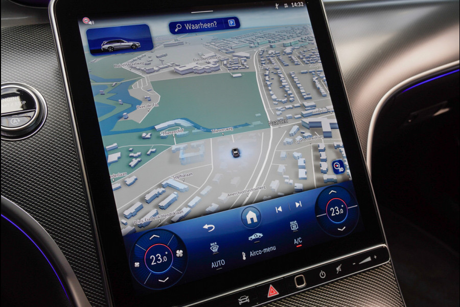 Mercedes-Benz C-Klasse Estate 180 AMG Line Panodak Leer 360° Memory Distronic+ Matrix Laser Navi LED Nightpack PTS Ambient Elekt. achterklep Elektr. trekhaak LM velgen BTW auto!