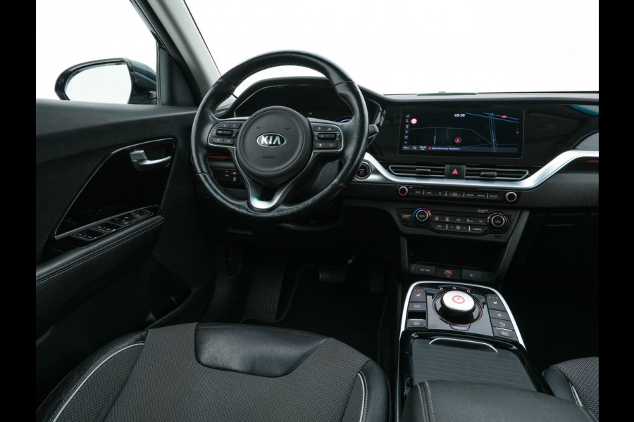 Kia e-Niro DynamicLine 64 kWh [ 3-Fase ] {SOH-100%} (INCL-BTW) Aut.*LEATHER-FABRIC | NAVI-FULLMAP | DAB+ | ADAPTIVE-CRUISE | CAMERA | HEATED-COMFORTSEATS | KEYLESS | DIGI-COCKPIT | SHIFT-PADDLES | CARPLAY | LANE-ASSIST | ...
