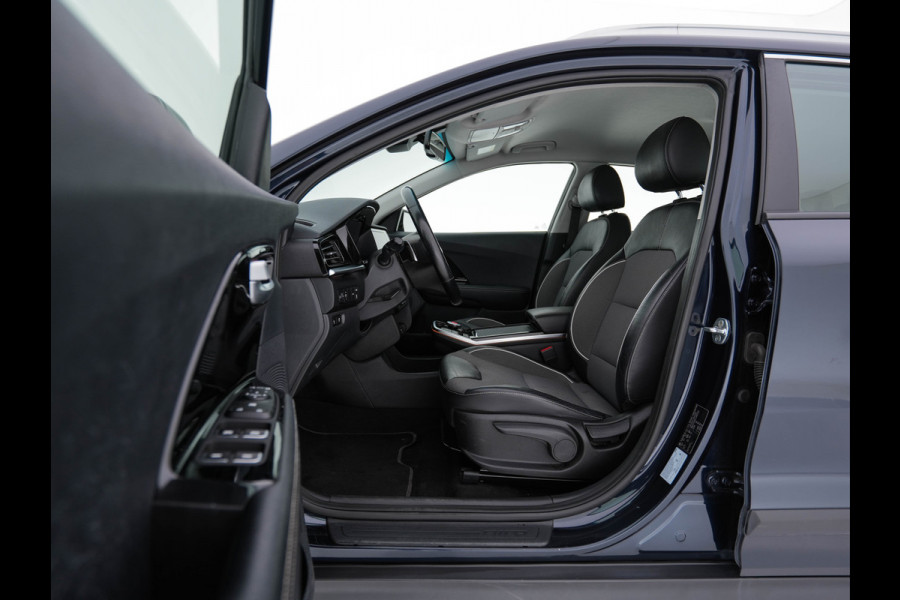 Kia e-Niro DynamicLine 64 kWh [ 3-Fase ] {SOH-100%} (INCL-BTW) Aut.*LEATHER-FABRIC | NAVI-FULLMAP | DAB+ | ADAPTIVE-CRUISE | CAMERA | HEATED-COMFORTSEATS | KEYLESS | DIGI-COCKPIT | SHIFT-PADDLES | CARPLAY | LANE-ASSIST | ...