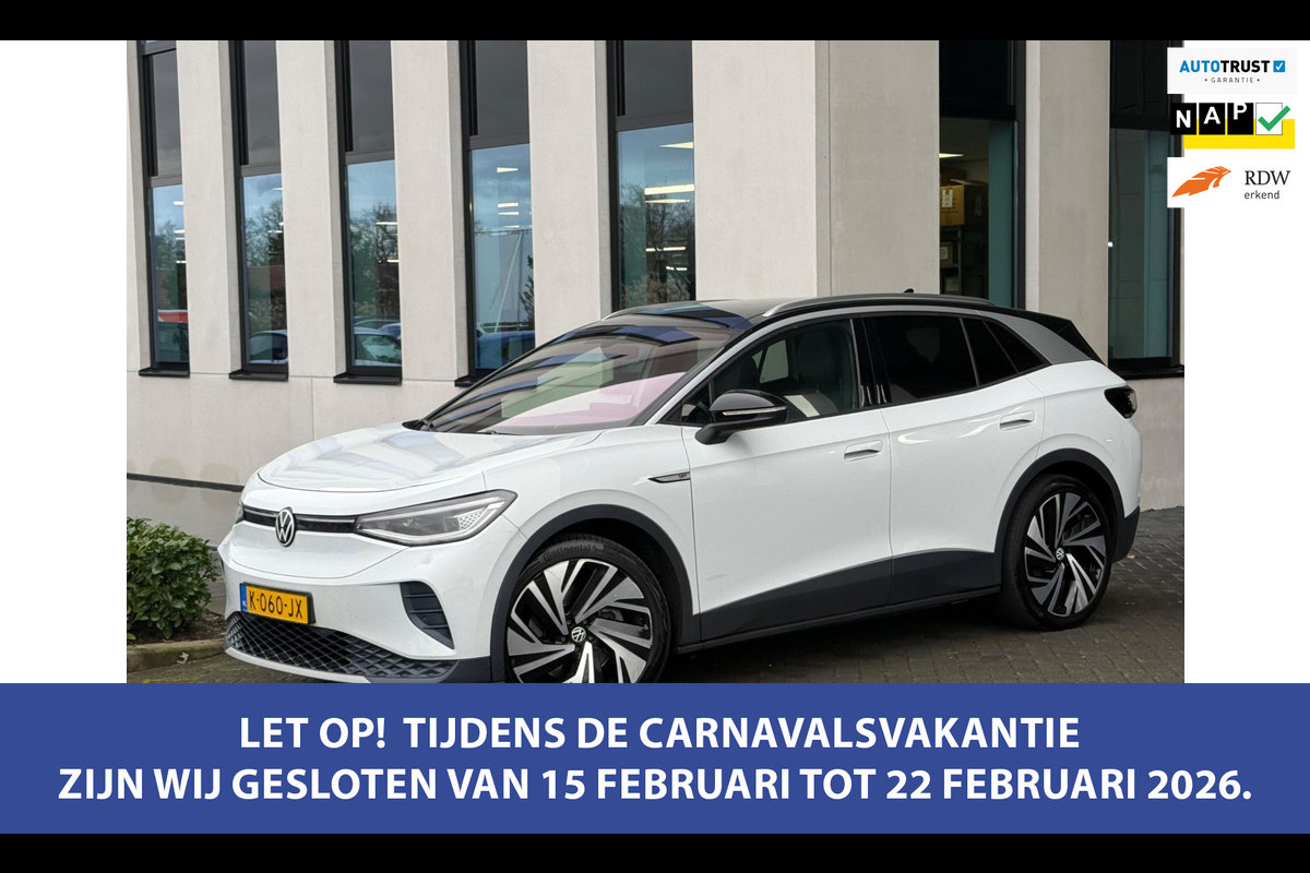 Volkswagen ID.4 Max 77 kWh, panoramadak, stoelverwarming, 360 camera, soh 94 %,warmtepomp, 1 e eigenaar, NL auto met nap