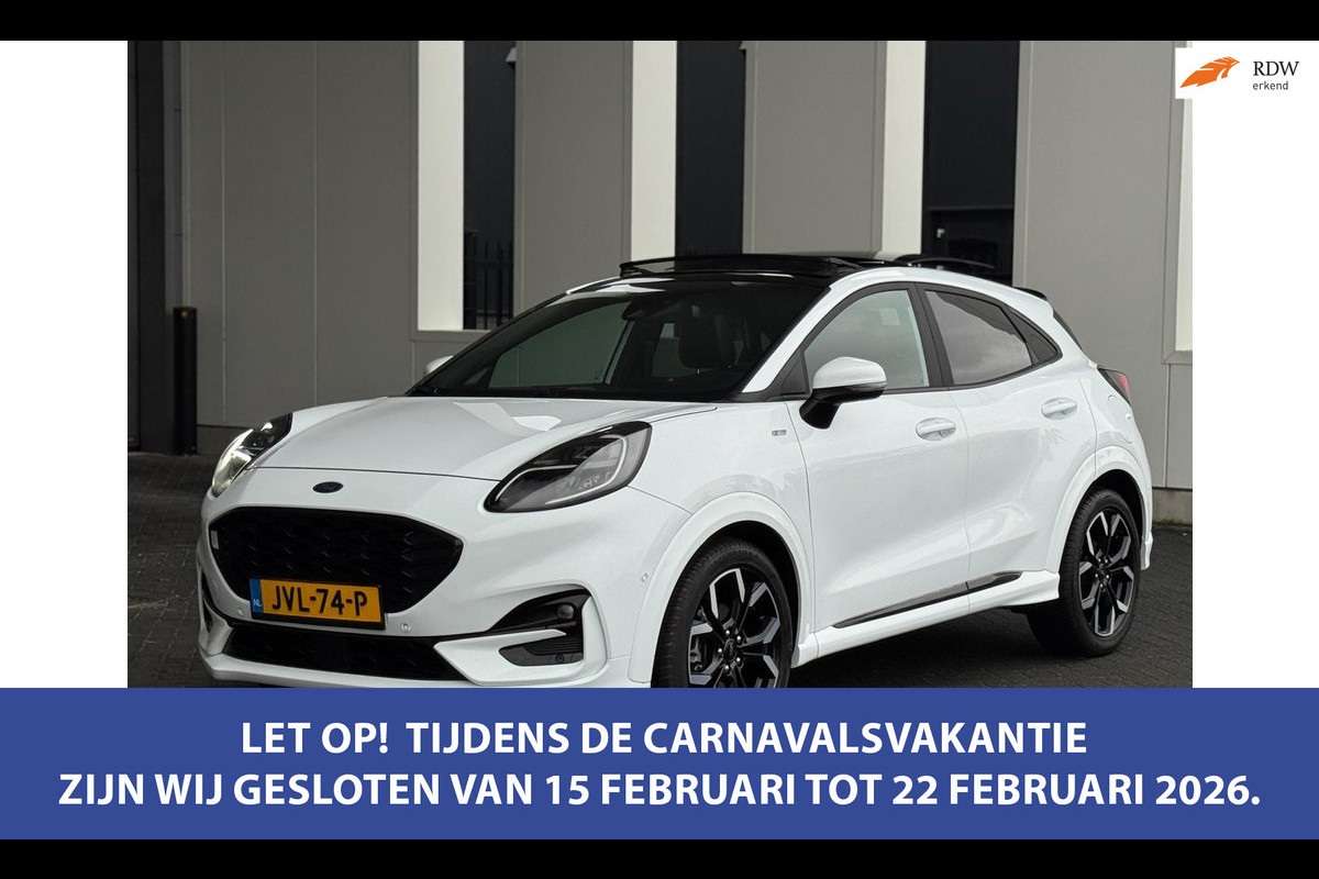 Ford Puma 1.0 EcoBoost Hybrid ST-Line Vignale, VOL OPTIES , panoramadak, stoelverwarming,lederen sportinterieur,achteruitrijcamera